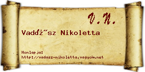 Vadász Nikoletta névjegykártya