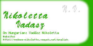 nikoletta vadasz business card